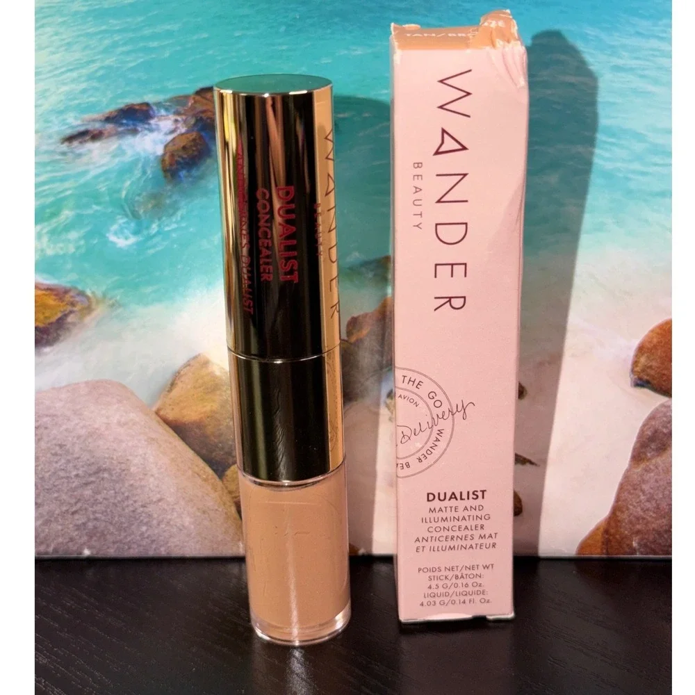 Wander Beauty Dualist Matte and Illuminating Concealer Tan/Bronze New in Box
